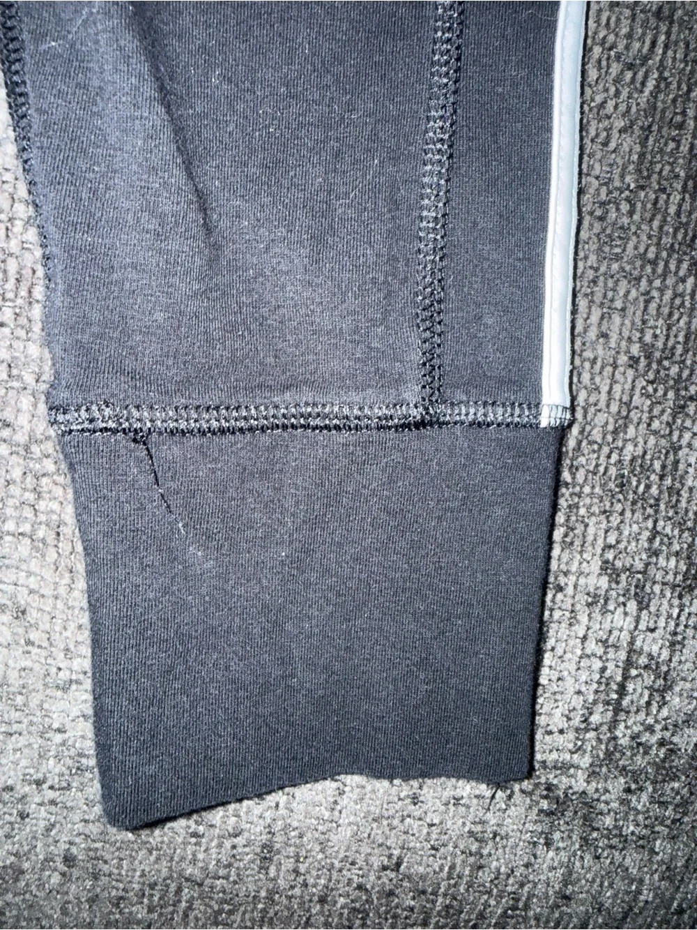 Adidas Girls Black 3-Stripe Leggings with Pockets Size Large 14